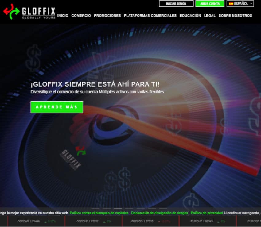 Página web de Gloffix
