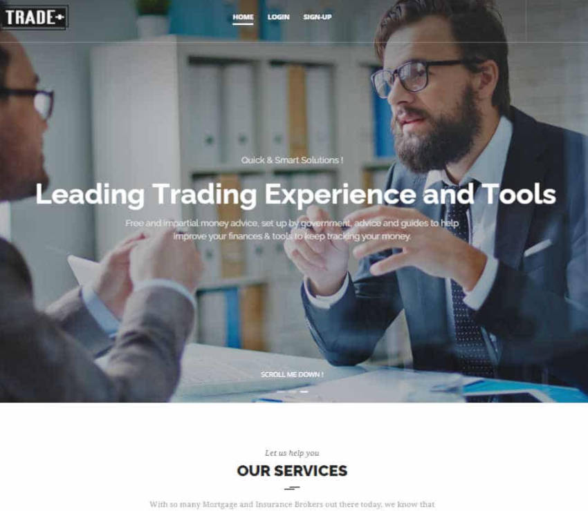Página web de TradePlus