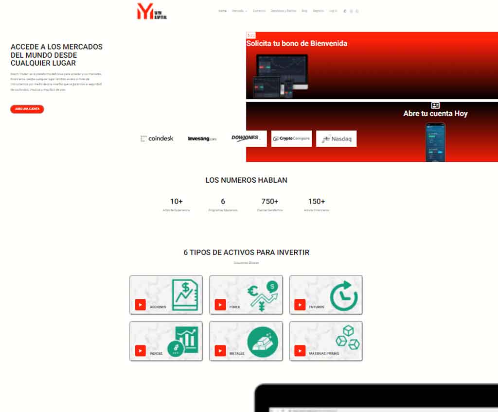 Página web de MYN Capital