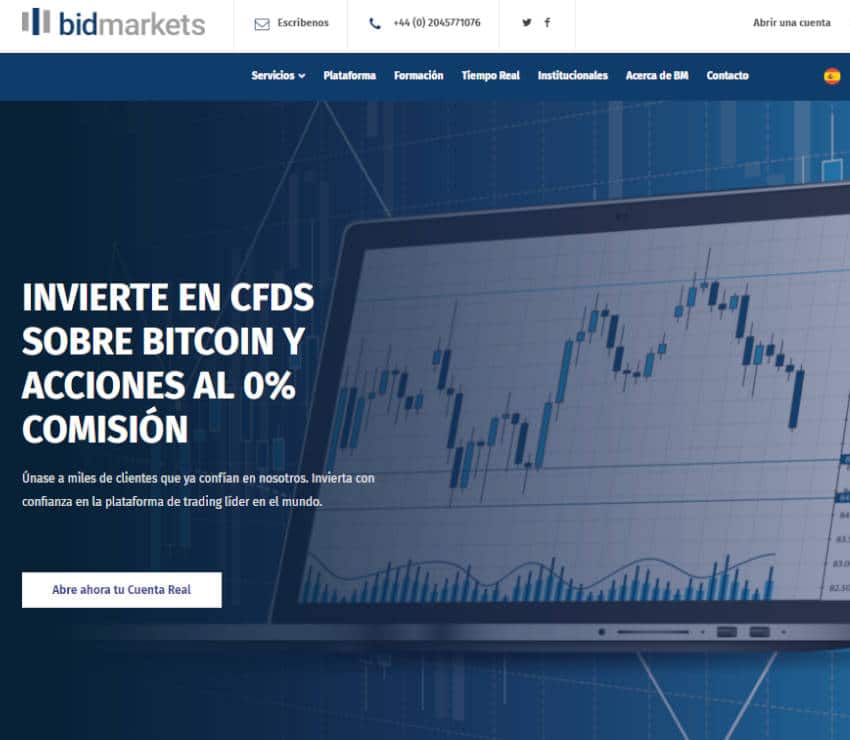 Página web de BidMarkets