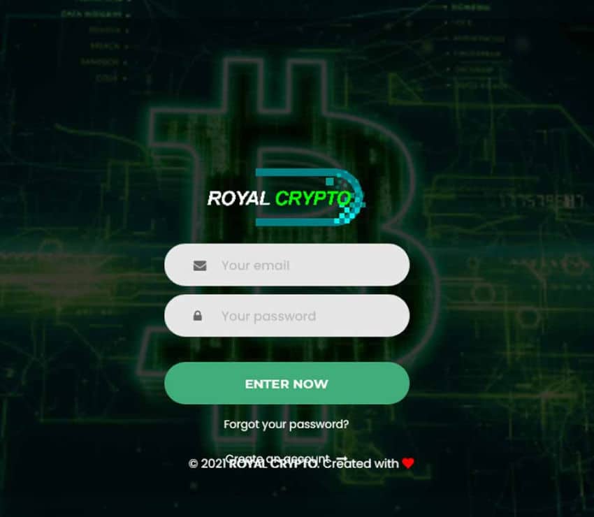 Página web de Royal Crypto