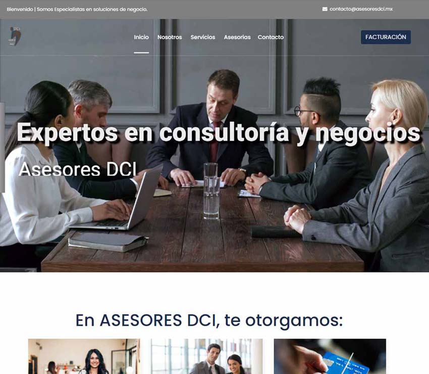 Página web de Asesores DCI