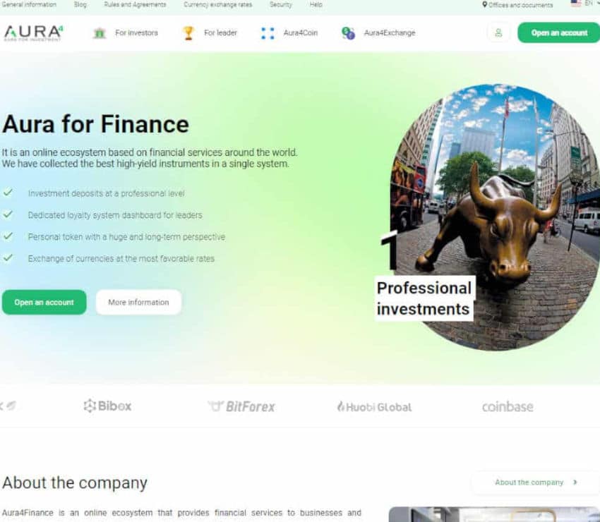 Página web de Aura 4 Finance Ltd