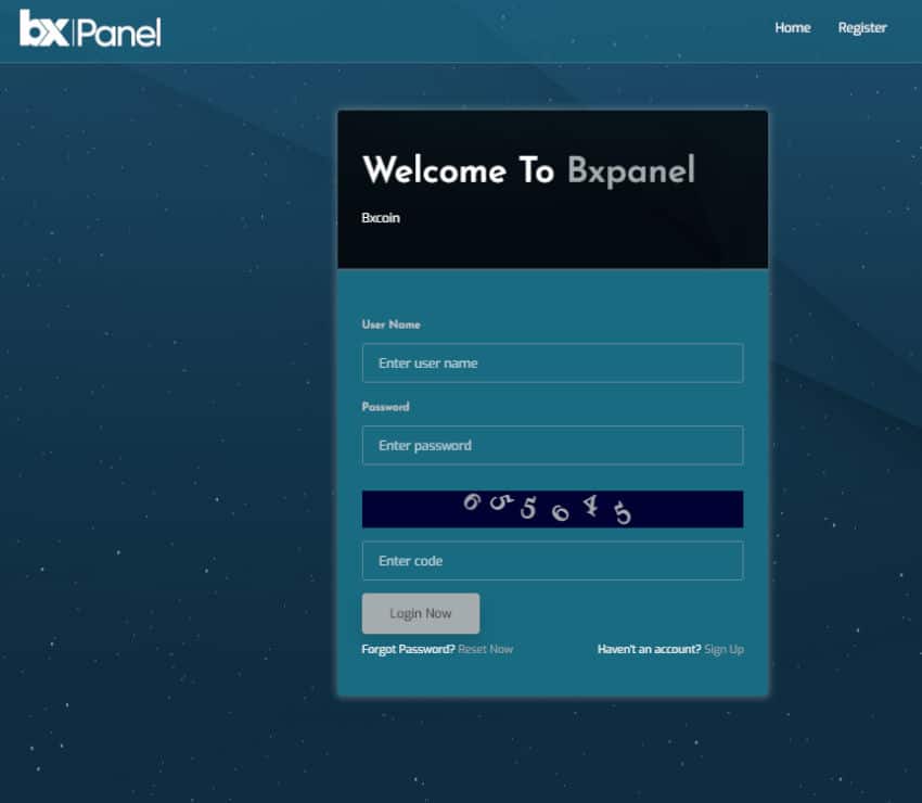 Página web de BXPanel