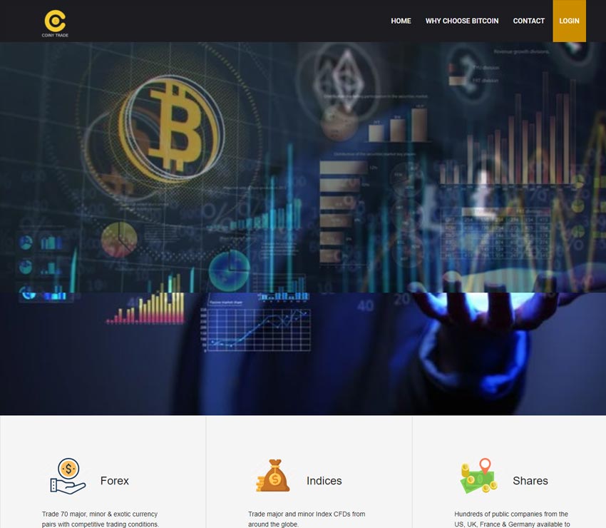 Página web de Coin Trade