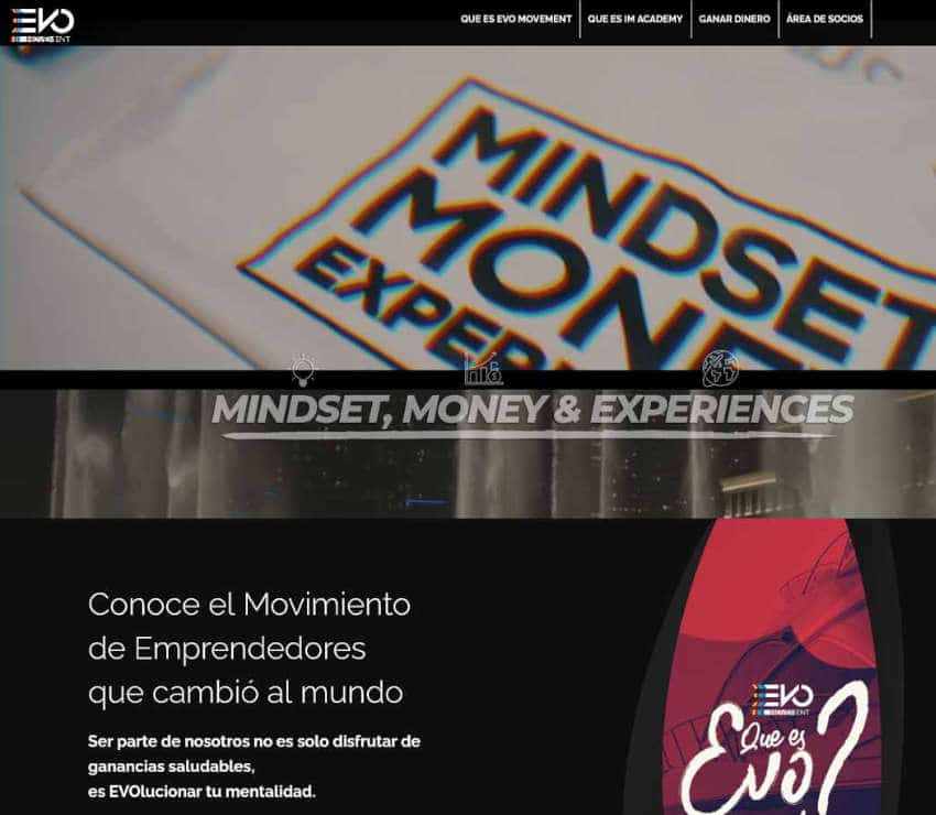 Página web de Evo Movement