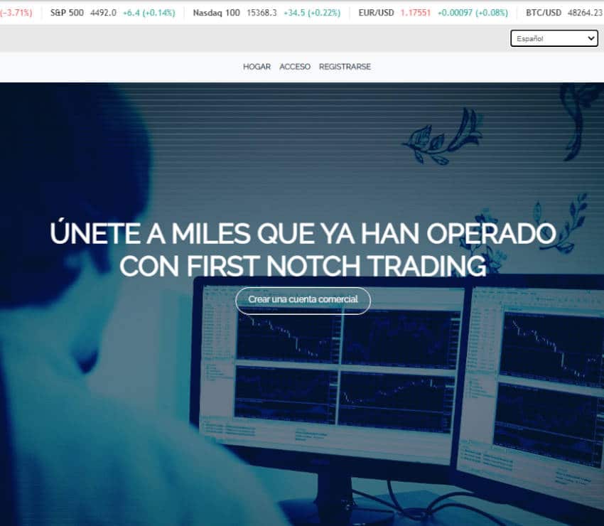 Página web de First Notch Trading