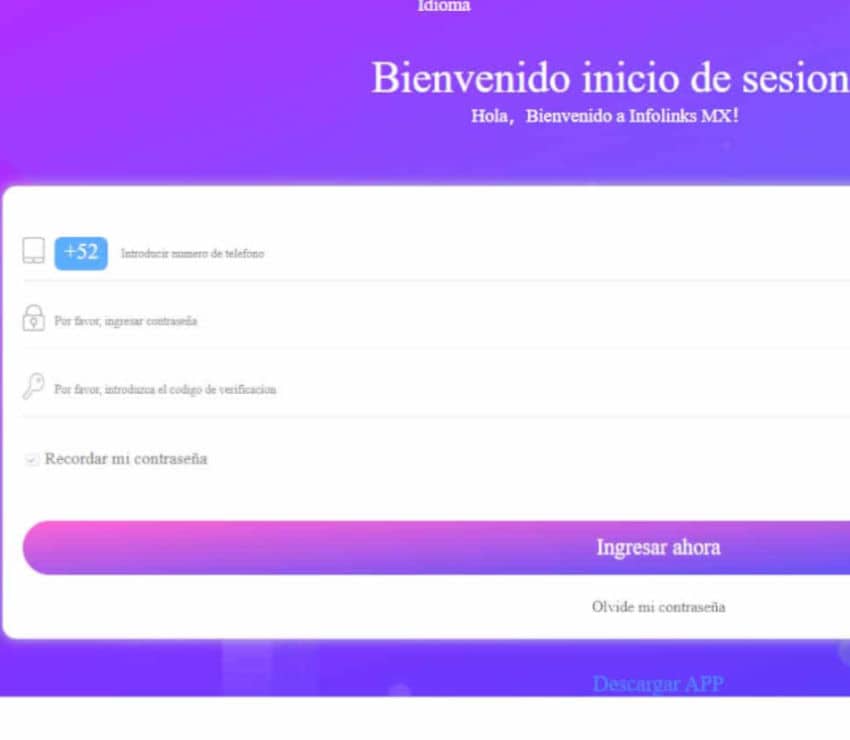 Página web de Infolinks MX