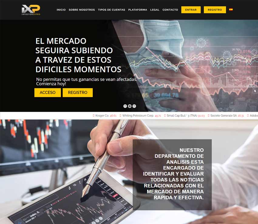 Página web de Investorexpro