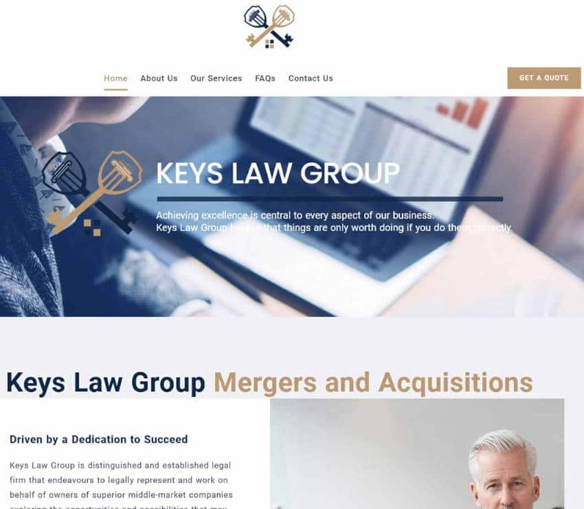 Página web de Keys Law Group