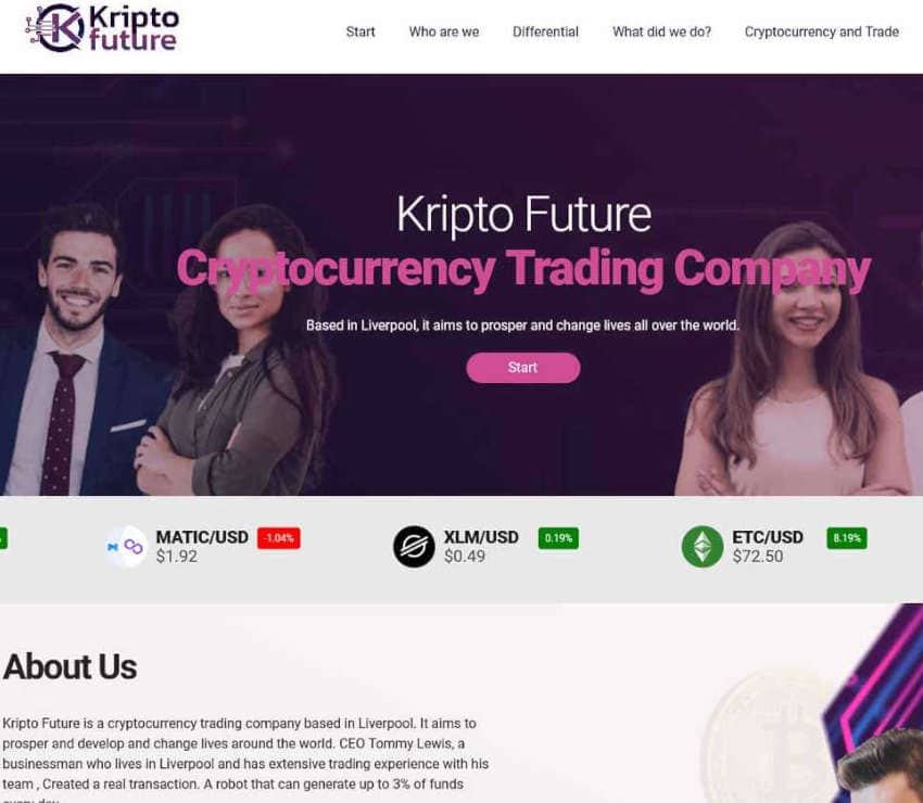 Página web de Kripto Future