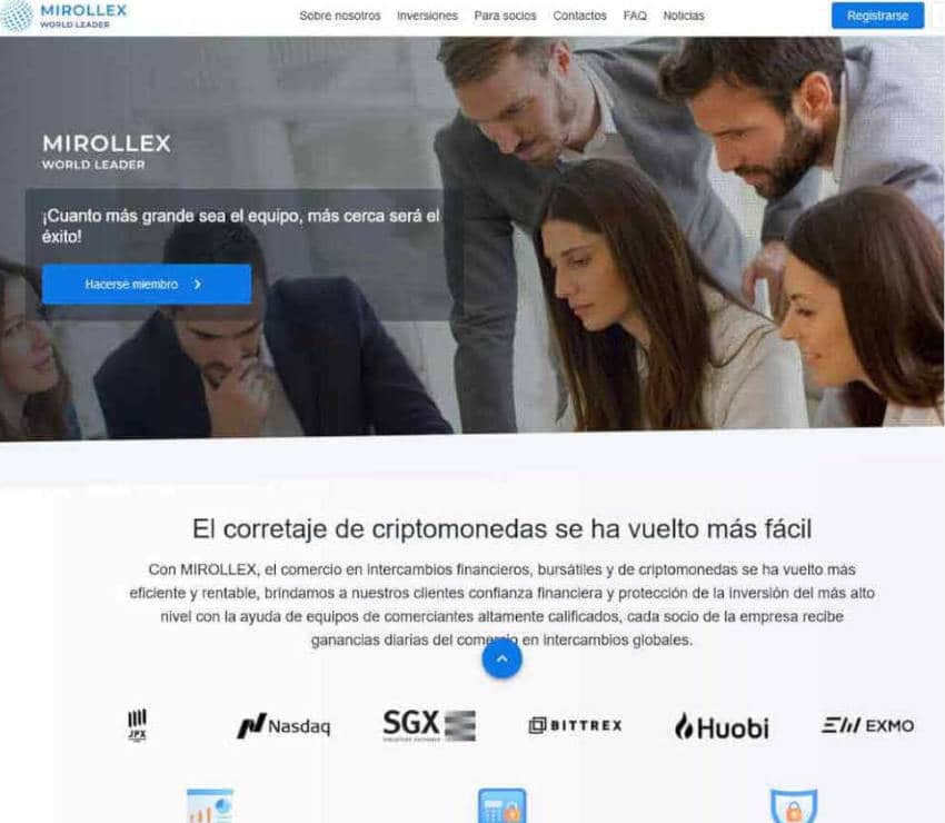 Página web de Mirollex