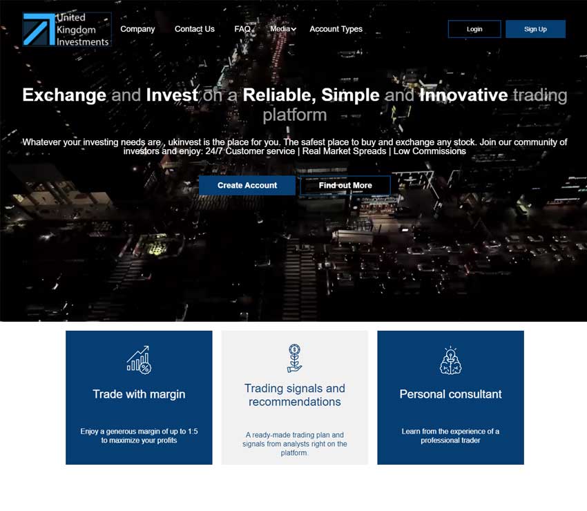 Página web de UKInvest