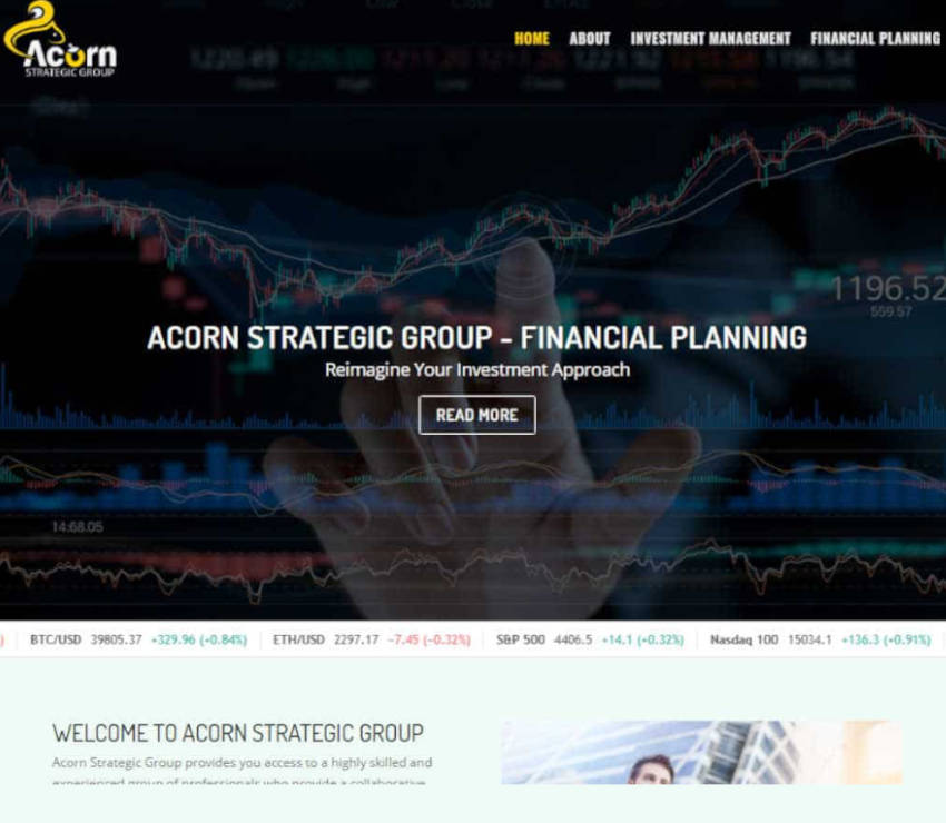 Página web de Acorn Strategic Group