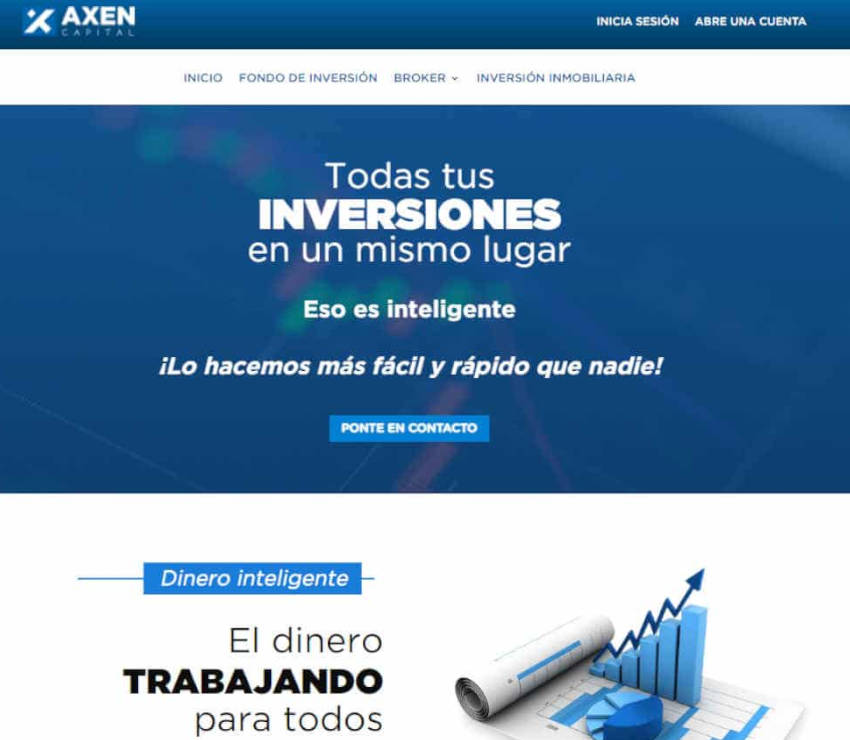 Página web de Axen Capital