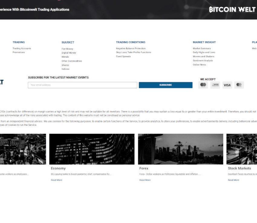 Página web de Bitcoin Welt
