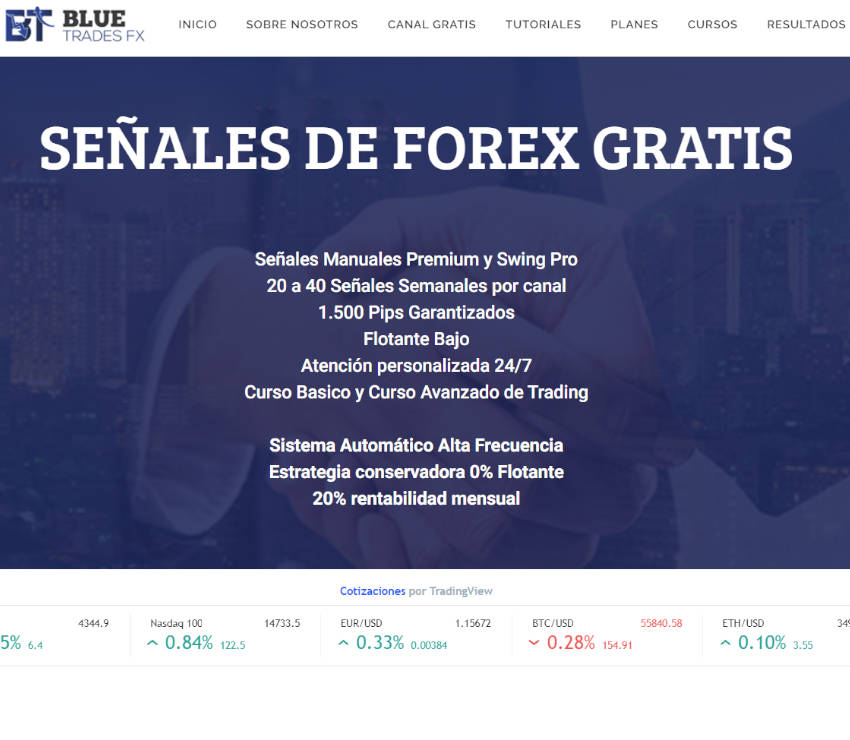 Página web de BluetradesFx