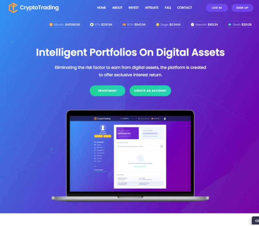 Página web de CryptoTrading