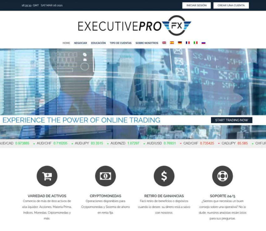 Página web de Executiveprofx