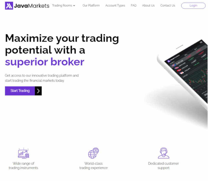 Página web de Java Markets