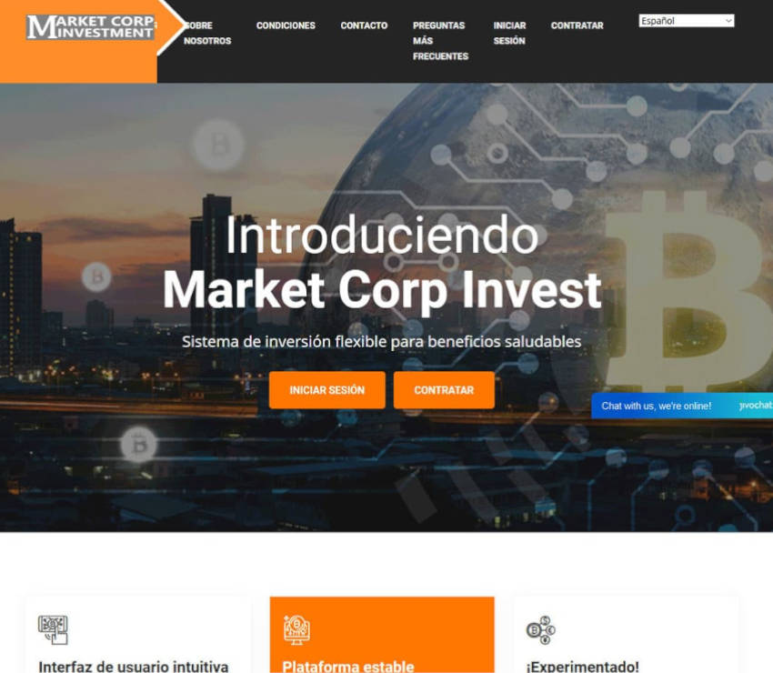 Página web de Market Corp Invest
