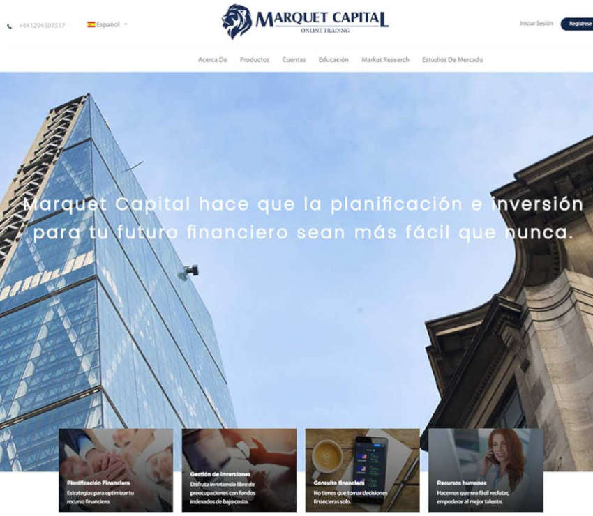 Página web de Marquet Capital
