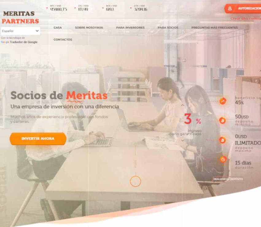 Página web de Meritas Partners