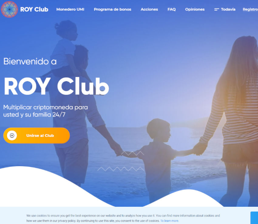 Página web de ROY Club