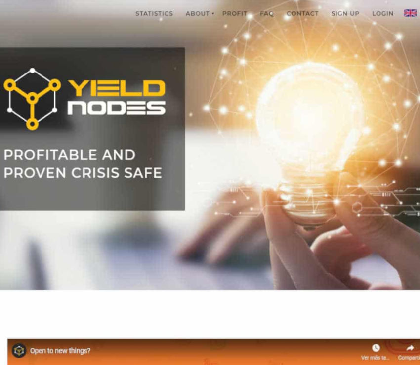 Página web de Yieldnodes