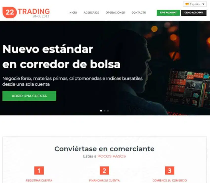Página web de 22-Trading