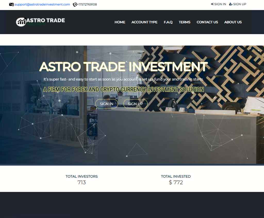 Página web de AstroTrade