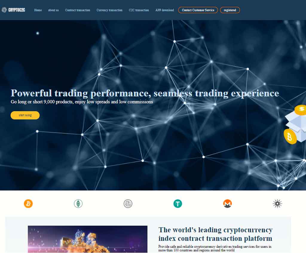 Página web de cryptoC2C
