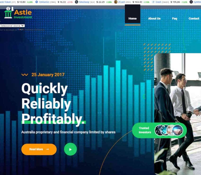 Página web de Astleinvestment.com