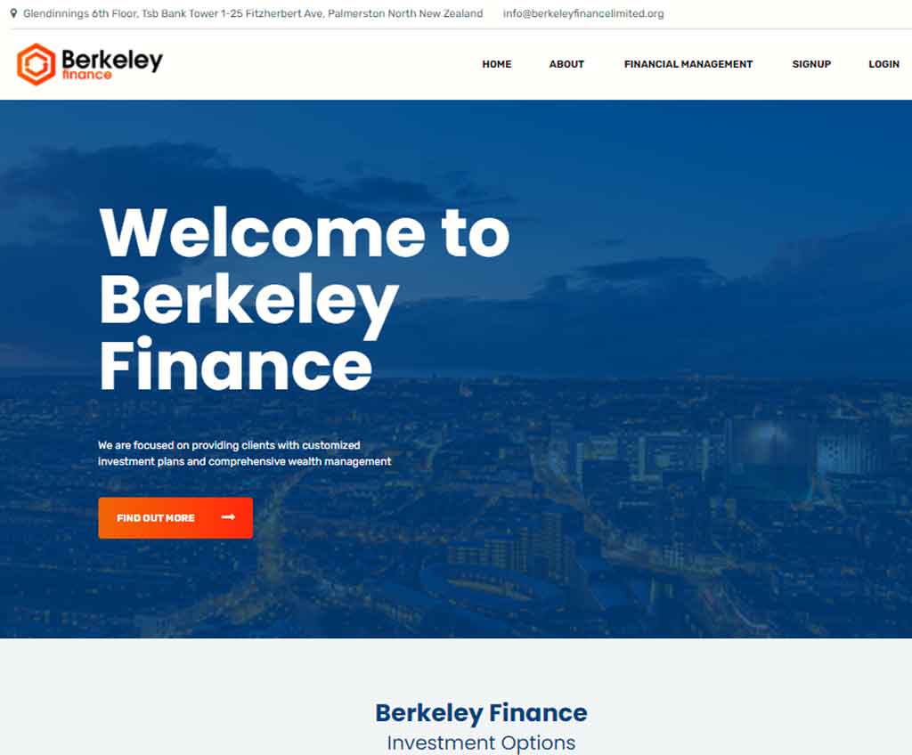 Página web de Berkeley Finance
