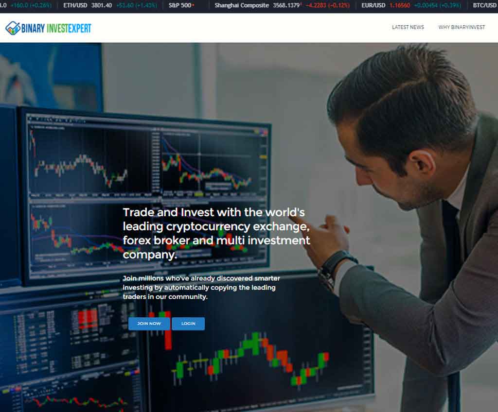 Página web de Binary Trading