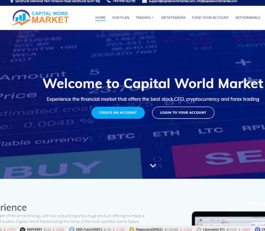 Página web de Capital World Market