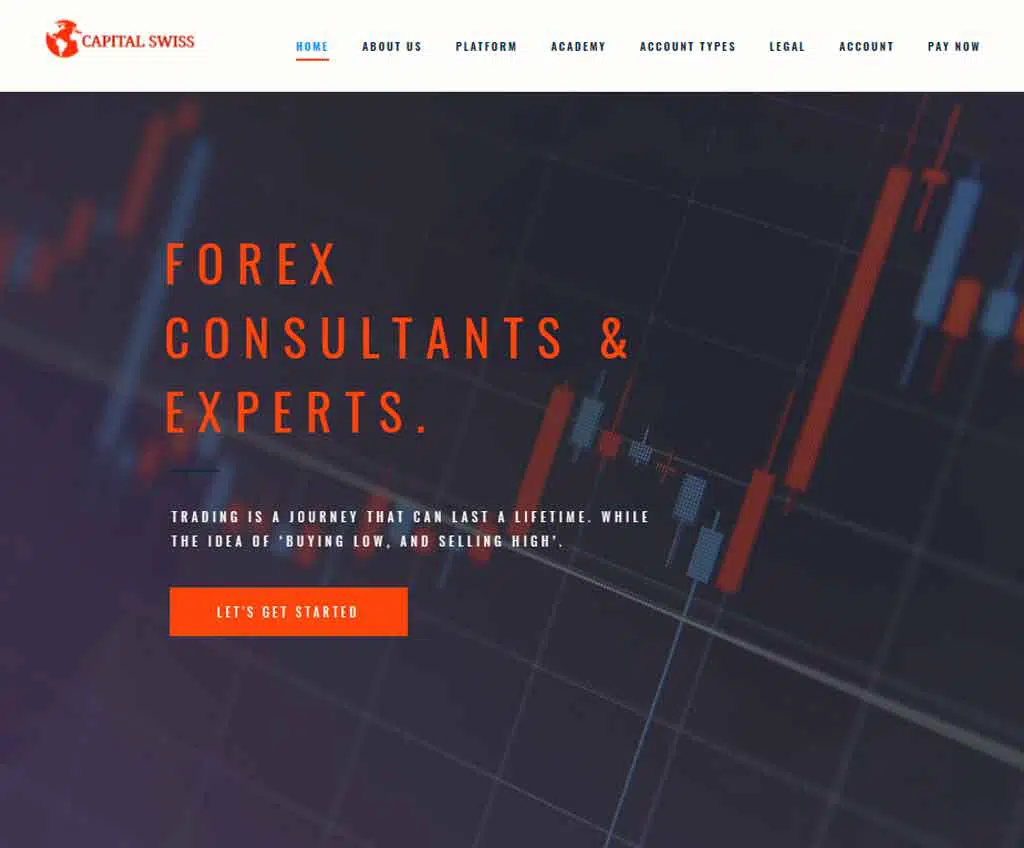 Página web de Capital Swiss