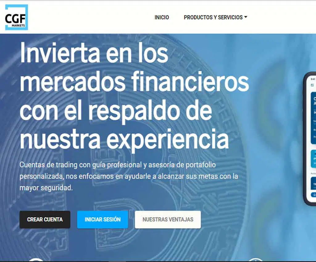 Página web de CGFmarkets
