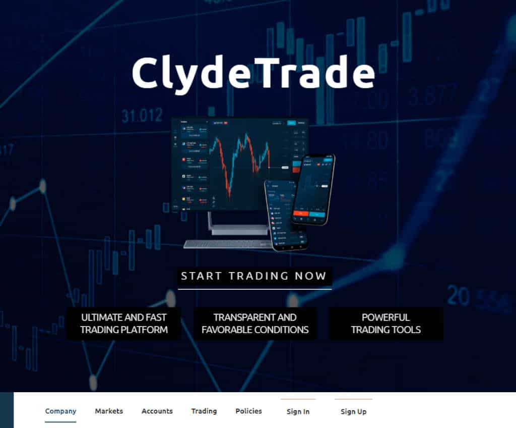 Página web de ClydeTrade