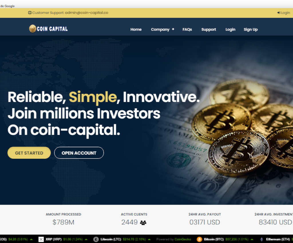 Página web de Coin-capital.co