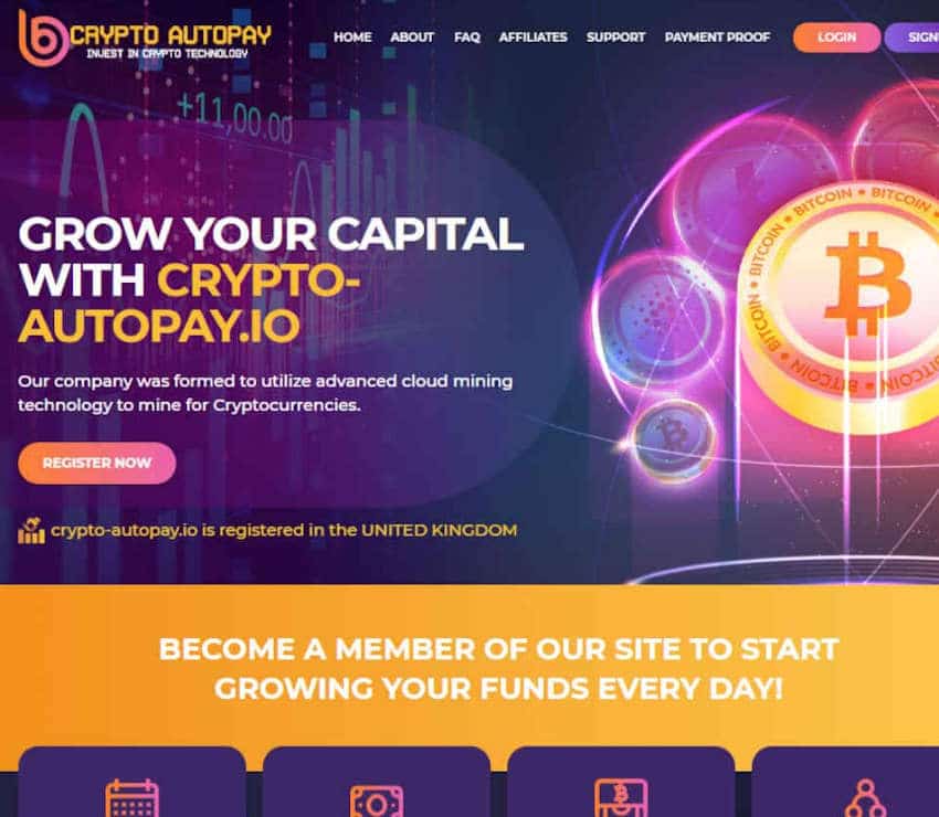 Página web de Crypto-autopay.io