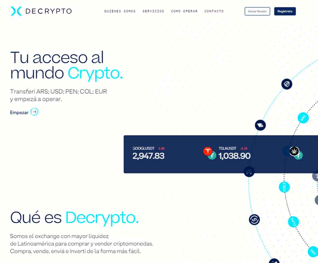 Página web de Decrypto