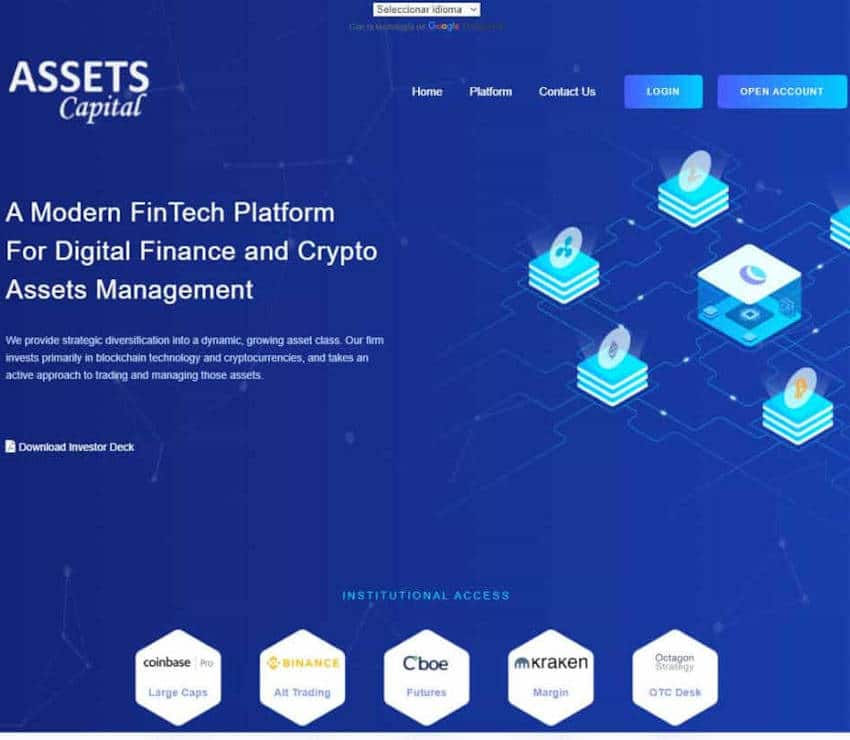 Página web de Digital Assets Capital