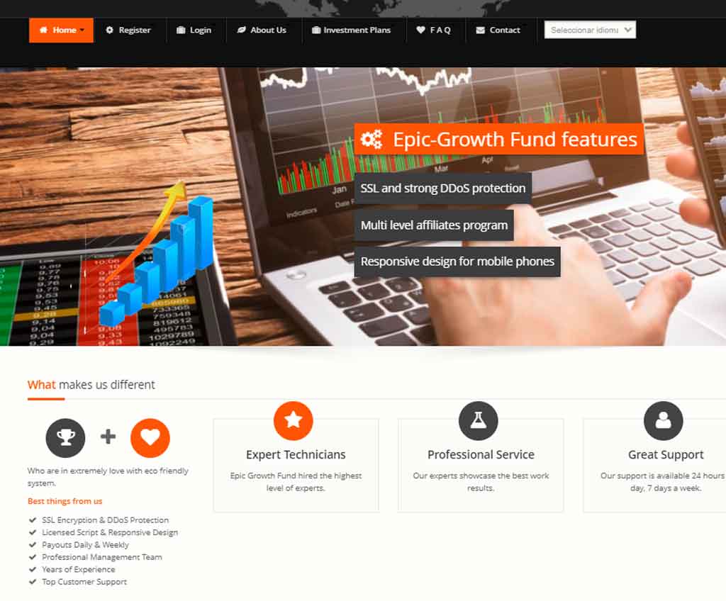 Página web de Epic Growth Fund