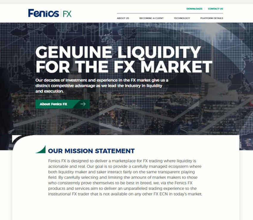 Página web de Fenics FX