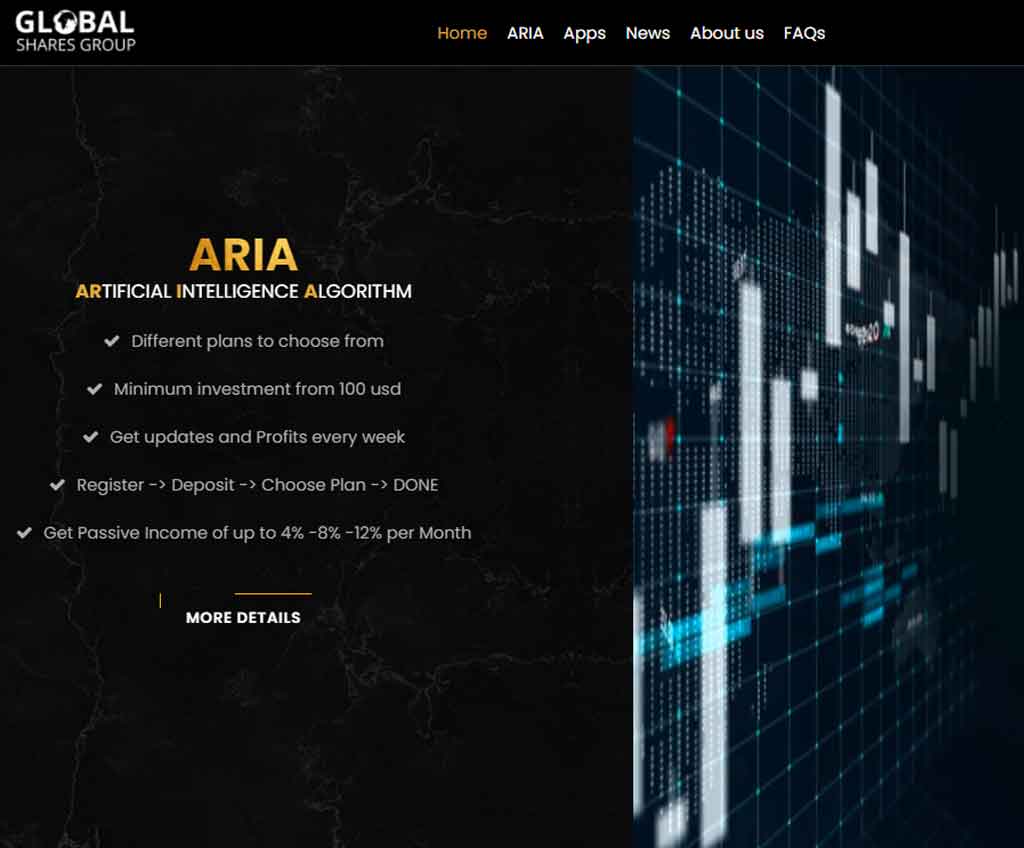 Página web de ARIA