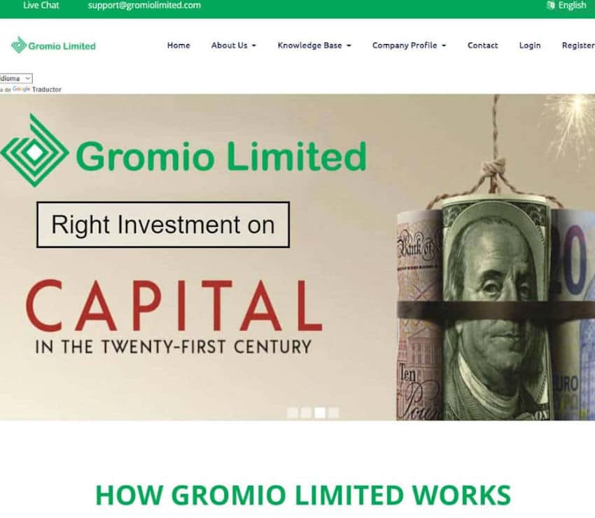 Página web de Gromio Limited