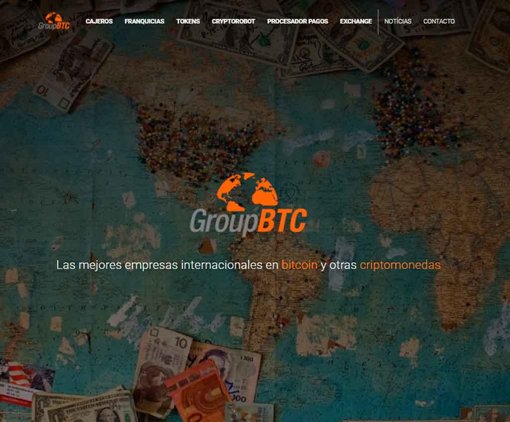 Página web de GroupBTC