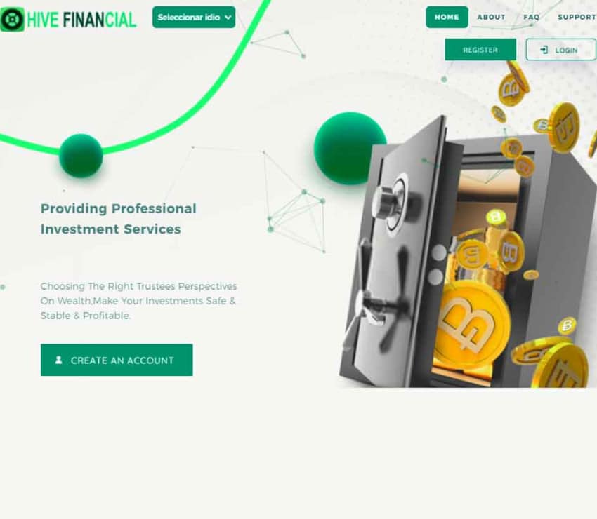 Página web de Hive Financial