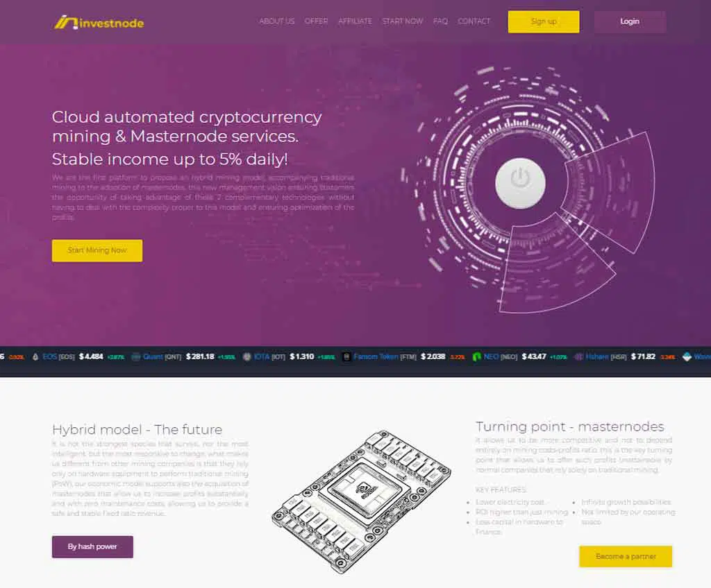 Página web de InvestNode